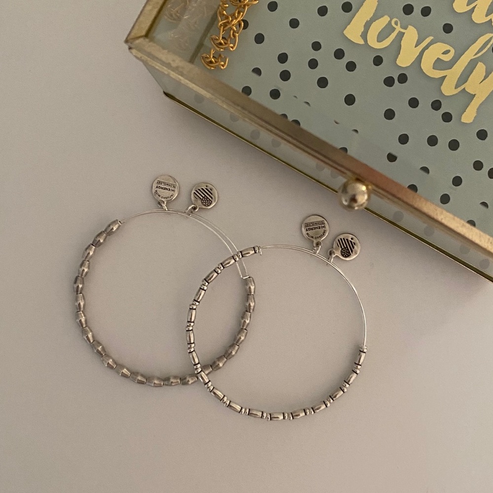 2 Silver Alex and Ani Bracelets